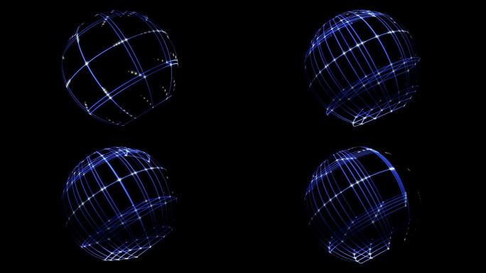 3D球体网络空间网络反