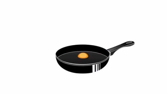煎锅里鸡蛋的动画
