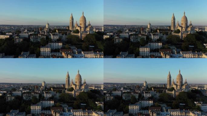 蒙马特山 (Montmartre hill) 与圣心大教堂 (Basilique du Sacre-