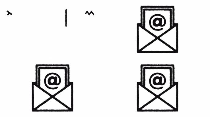 电子邮件简讯图标动画素材 & 阿尔法频道