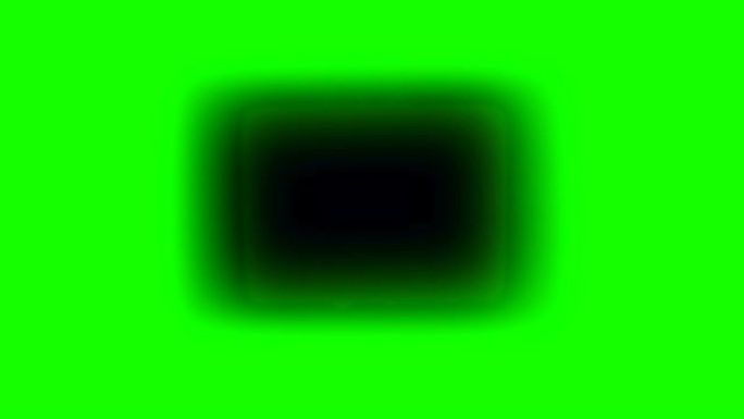 旧电影放映机，具有4x3纵横比色度键绿色屏幕背景和闪烁效果，复古风格