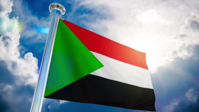 4K苏丹旗-可循环股票视频
