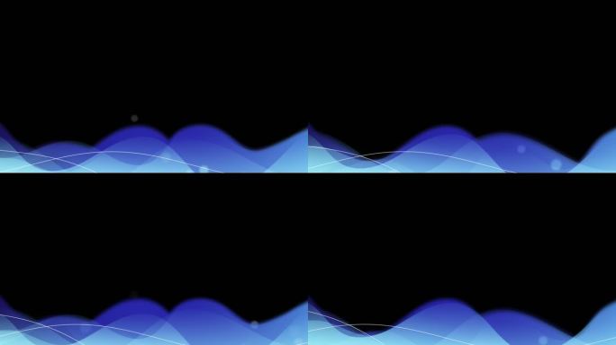 蓝色抽象线条波浪粒子边框遮罩