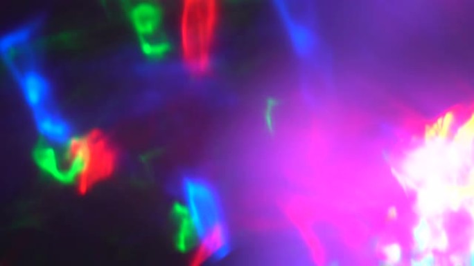 快速移动的抽象彩色粒子，反射，阴影4k镜头。