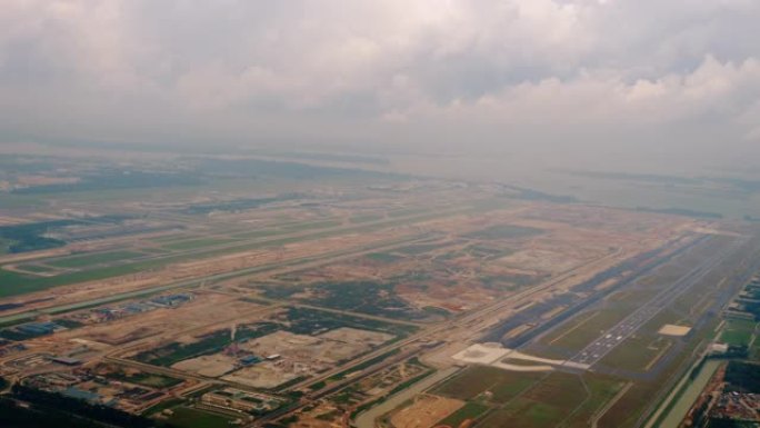 鸟瞰图新加坡樟宜机场