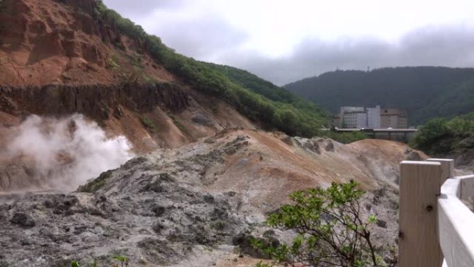 日本北海道地狱谷或地狱谷的温泉股票视频