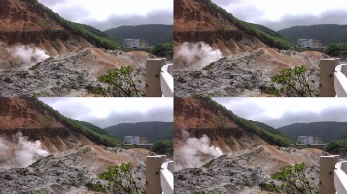 日本北海道地狱谷或地狱谷的温泉股票视频