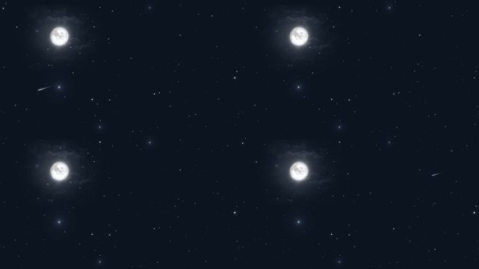 星空 月亮 云层 流星 许愿 夜晚 夜空