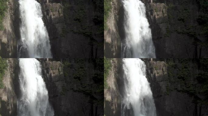 巨大瀑布的特写镜头