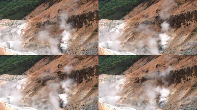 日本北海道地狱谷或地狱谷的温泉股票视频