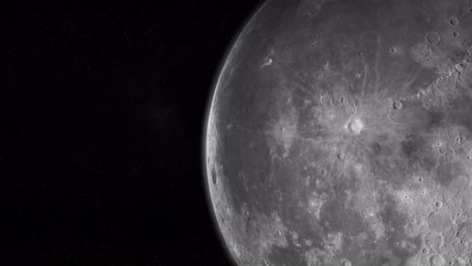 在月球表面自转的Oceanus Procellarum。3d渲染