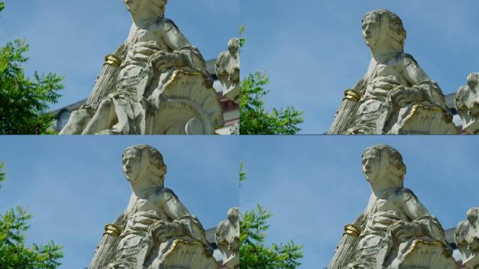 圣乔治喷泉(Georgsbrunnen)，喷泉是建立在美丽的洛可可风格。,特里尔,德国