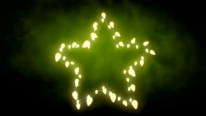 绿色背景上的仙女发光之星