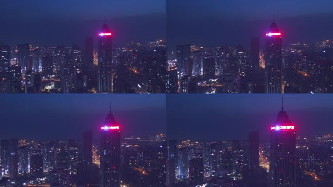 夜幕下美轮美奂霓虹闪烁的城市风采 4K