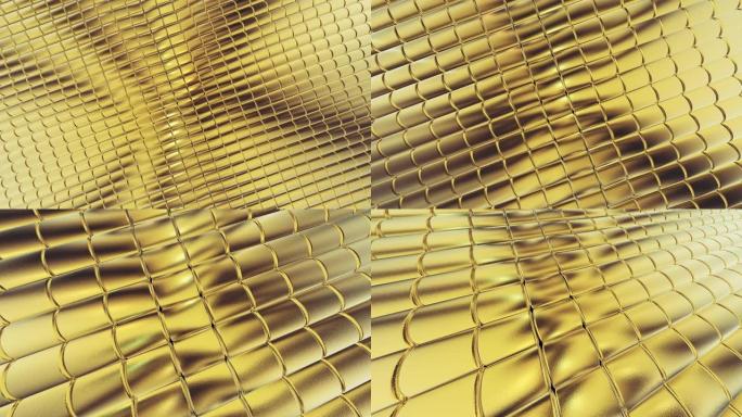 金箔瓷砖纹理背景3D渲染