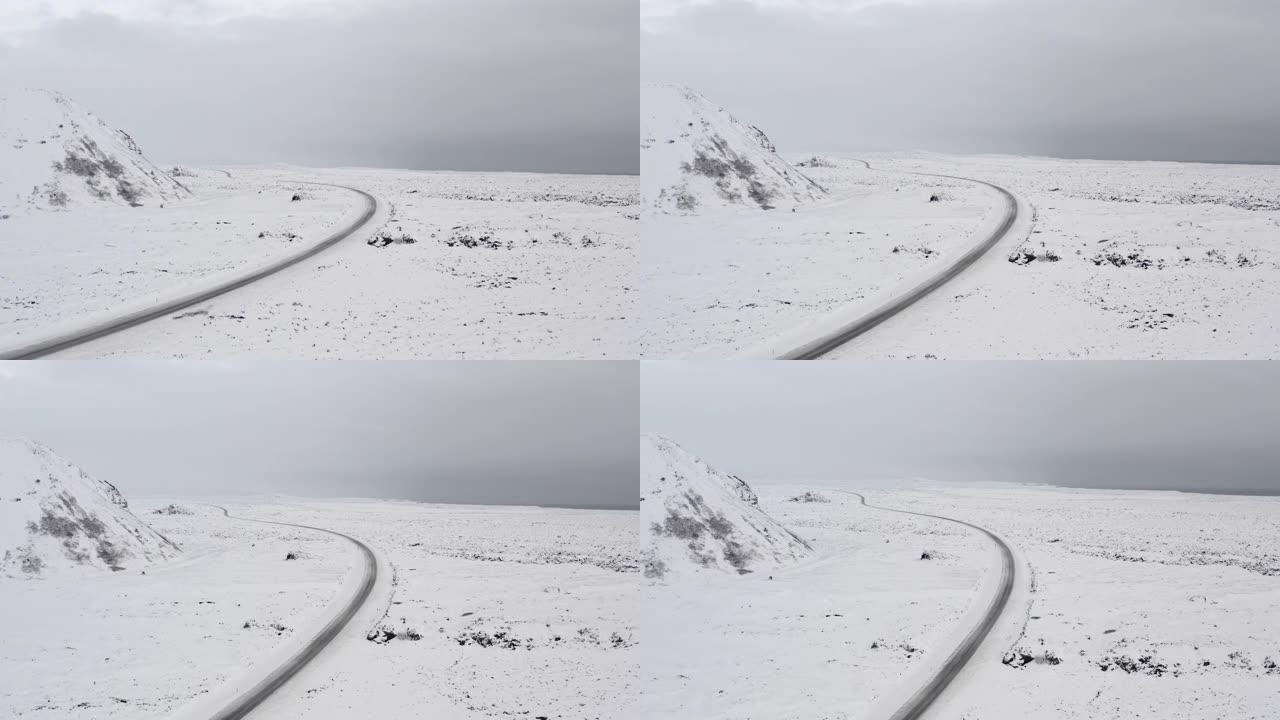 空中: 冰岛的白雪公主景观
