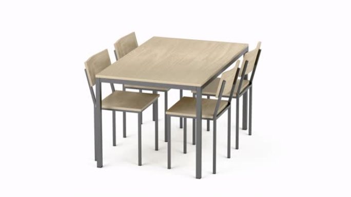 木质餐桌和椅子