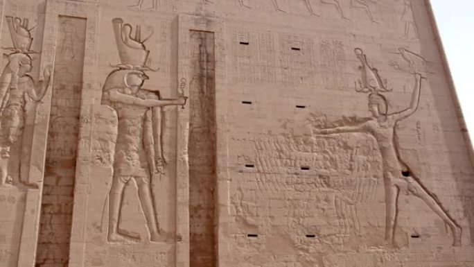 埃及埃德福神庙象形文字