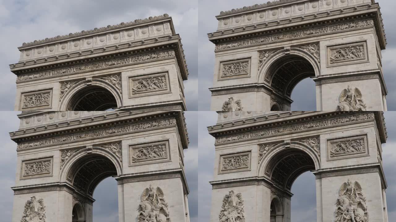 法国和巴黎凯旋门的象征世界著名遗产4K