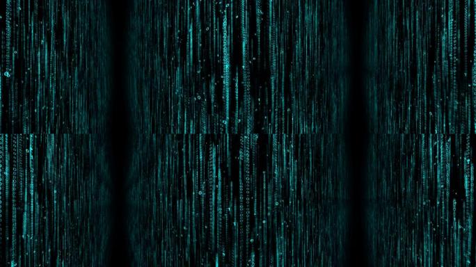 数字为0和1的两个矩阵墙数字代码背景的计算机世界