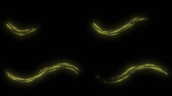 带通道科技黄色粒子光效光线