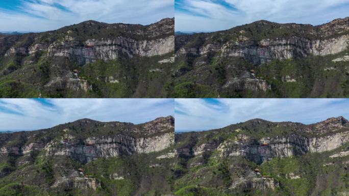 4K超清辽宁锦州青岩寺全景航拍延时光影