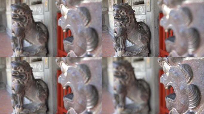 大龙洞保安寺4k传统中国狮子雕塑