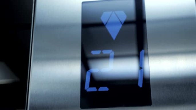 数字显示指示电梯中的楼层编号