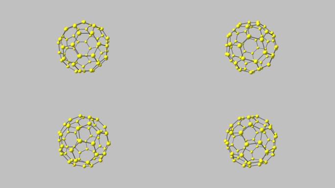 富勒烯C60分子分离旋转