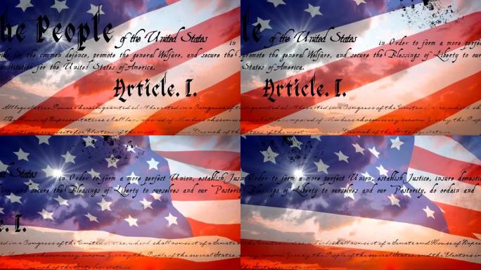 美国的成文宪法和国旗