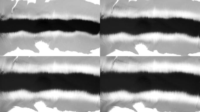 水白色背景下水滴墨滴的美丽动画