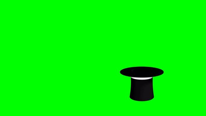魔术师帽子爆炸像图标绿色屏幕分离元素