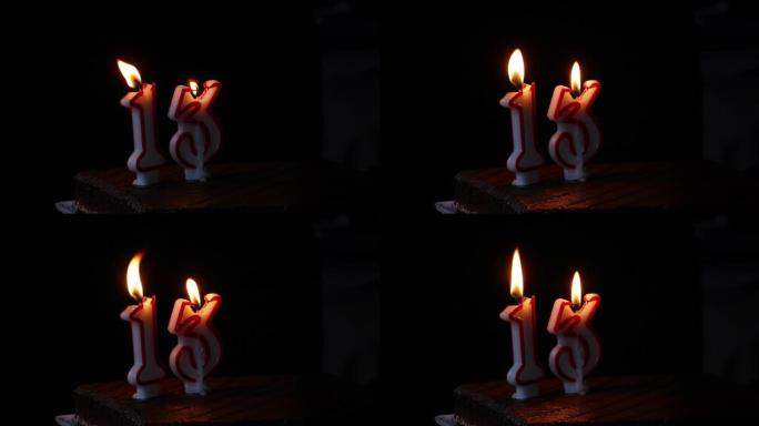 十三岁生日蛋糕配蜡烛