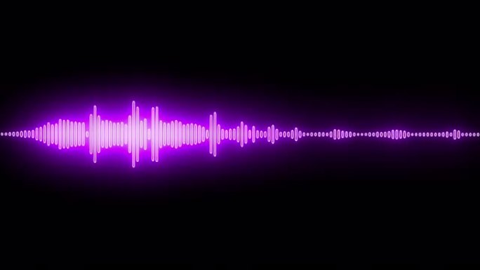 紫色歌曲录制发光射频波-循环