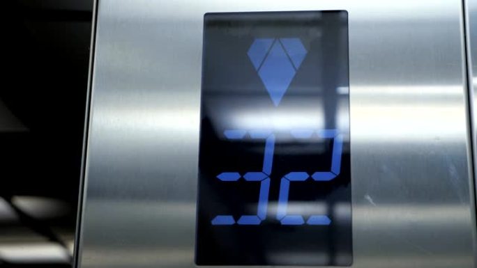 数字显示指示电梯中的楼层编号