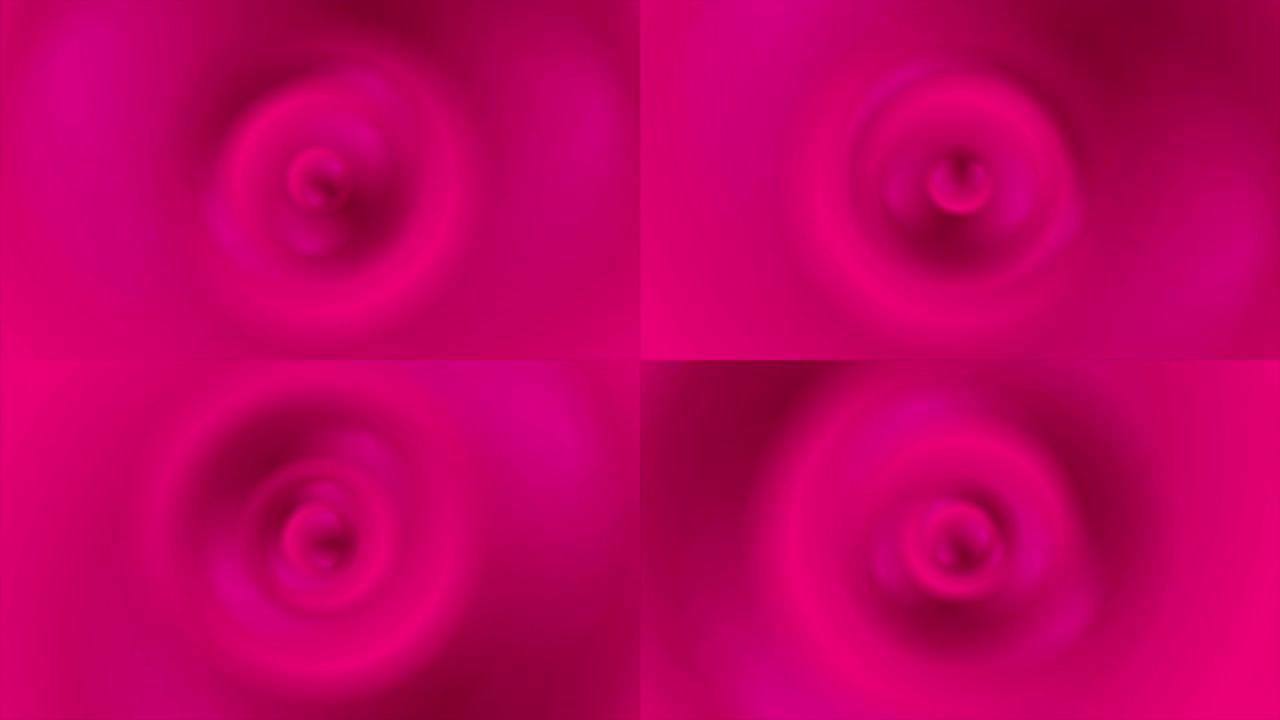 亮粉色紫色光滑圆圈抽象运动背景