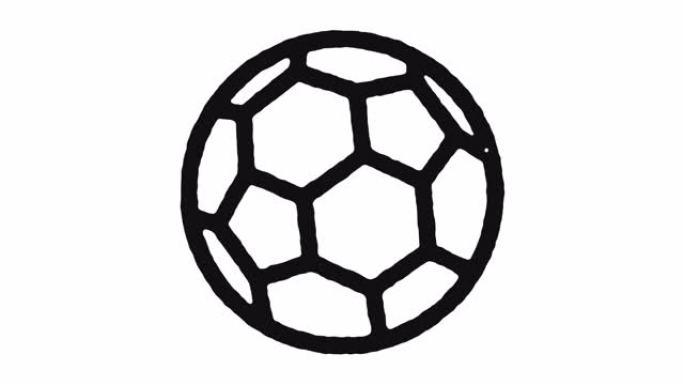 足球图标动画镜头 & 阿尔法频道