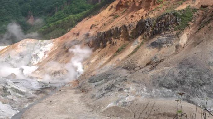 日本北海道地狱谷或地狱谷的温泉股票视频