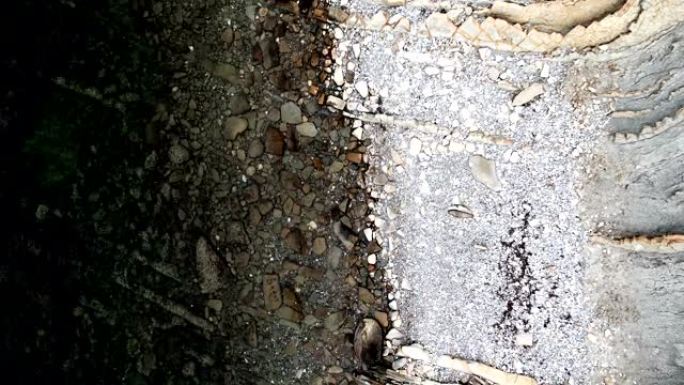 7月2019日的空中克里米亚调查由于构造板块进入水中的运动而打开的不同密度的地壳层