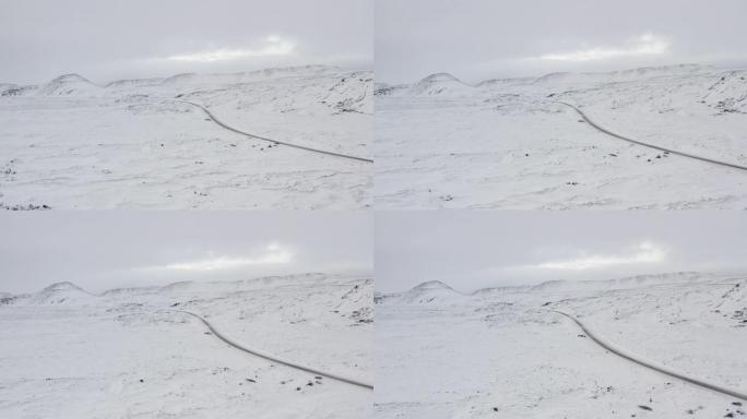 空中: 冰岛的白雪公主景观