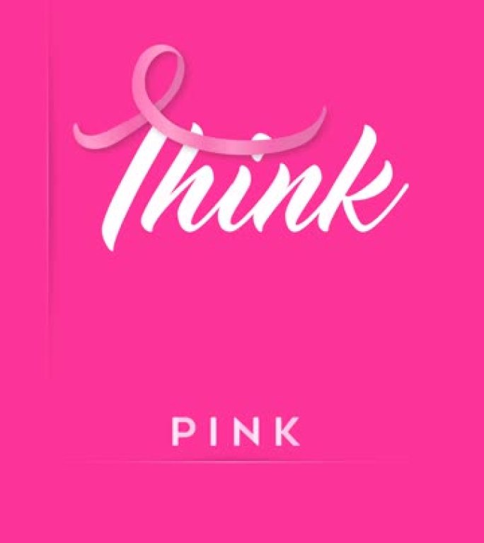 乳腺癌护理粉红丝带垂直视频