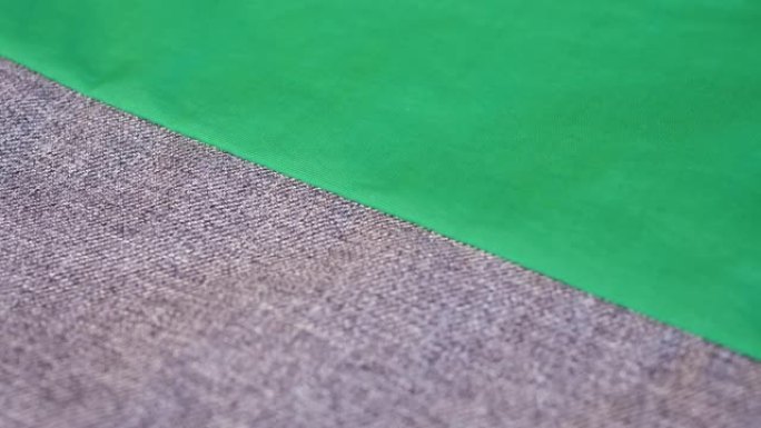绿色灰色织物布