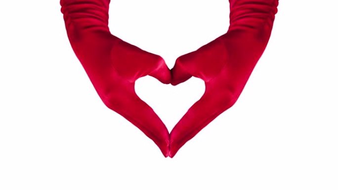白色红色晚装手套的爱 (循环)