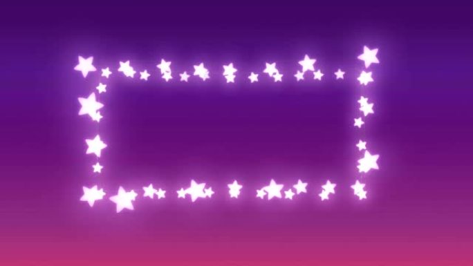 紫色背景上的发光框架