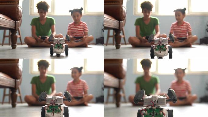 兄弟姐妹玩机器人的4k视频