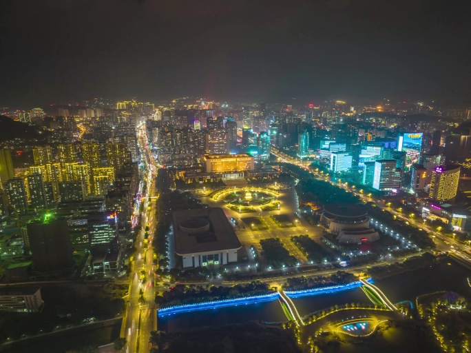 龙岩城市夜景延时