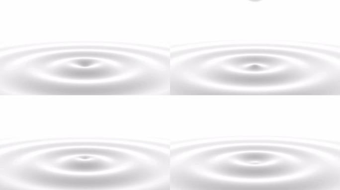 牛奶或奶油滴。3D插图。