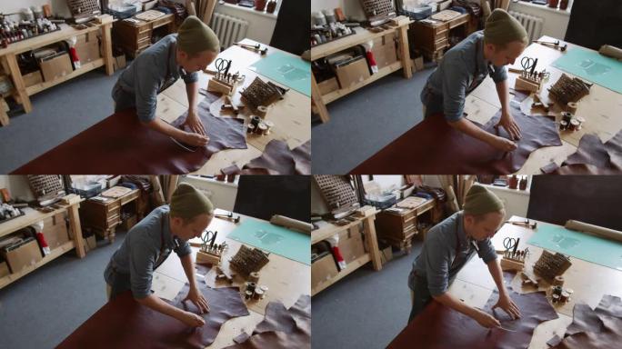 皮革制品生产过程