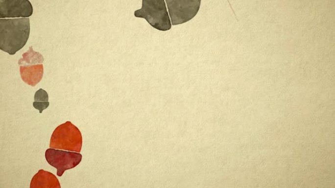 秋橡子是不同场景的动画视频背景。以温暖舒适的心情用美丽的颜色描绘。