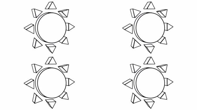 太阳白板动画4k镜头